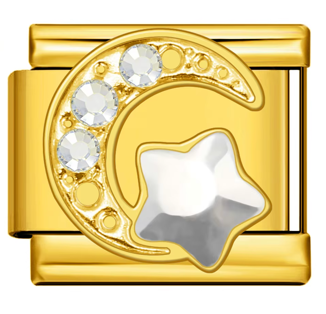 Crystal Moon & Star Classic Charm