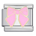 Pink Enamel Bow Classic Charm